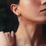گوشواره رزکوارتز استوانه