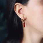 گوشواره عقیق کارنلین