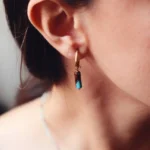 گوشواره فیروزه استوانه