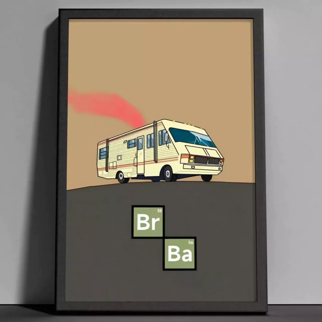 تابلو Breaking Bad با طرح ون مخصوص طرفداران سریال