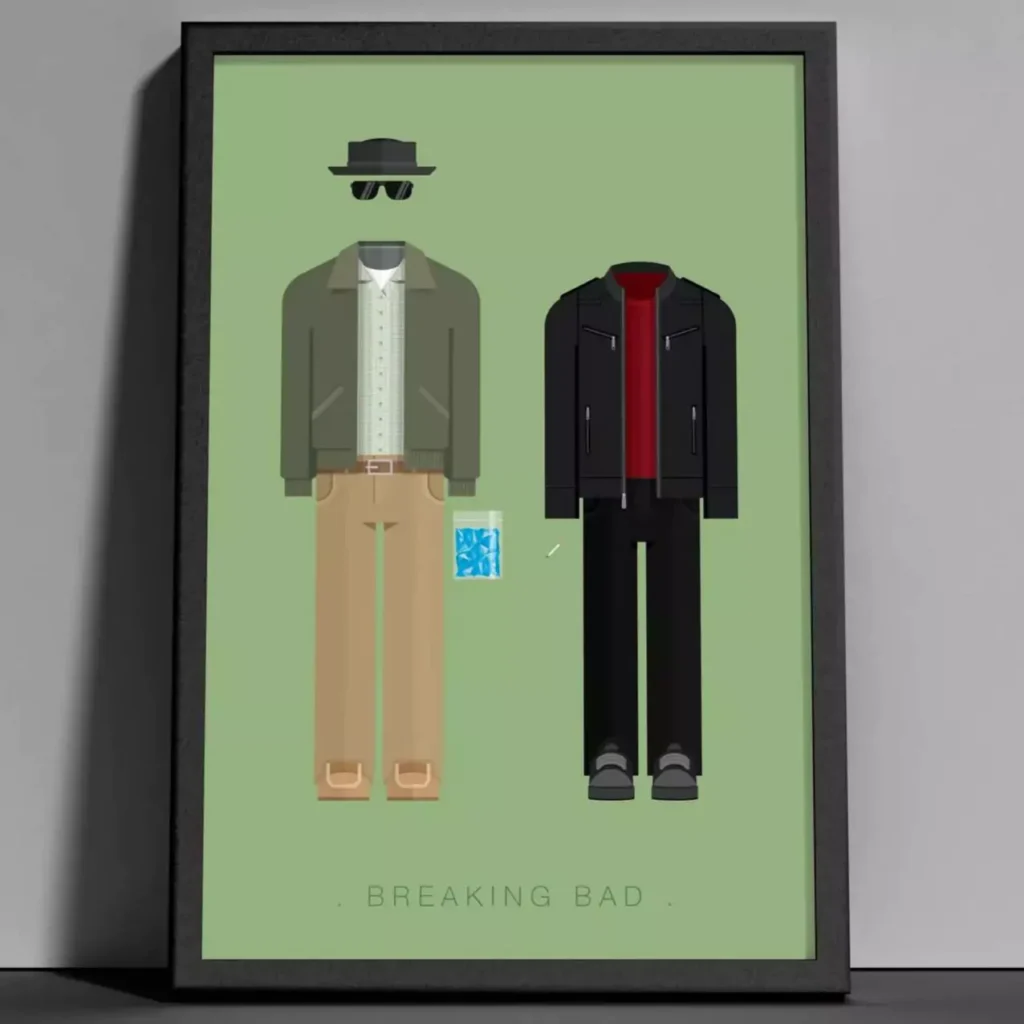 تابلو دکوراتیو Breaking Bad با تصویر والتر و جسی